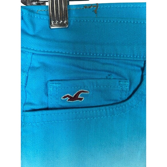 NWT Hollister Ombre‎ Blue Aqua Cutoff Shorts Size 5 W27 Deadstock Y2K - Picture 2 of 7
